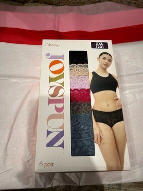 🍃 Joyspun Cheeky Lace Hipster 6-Pack - Multicolor